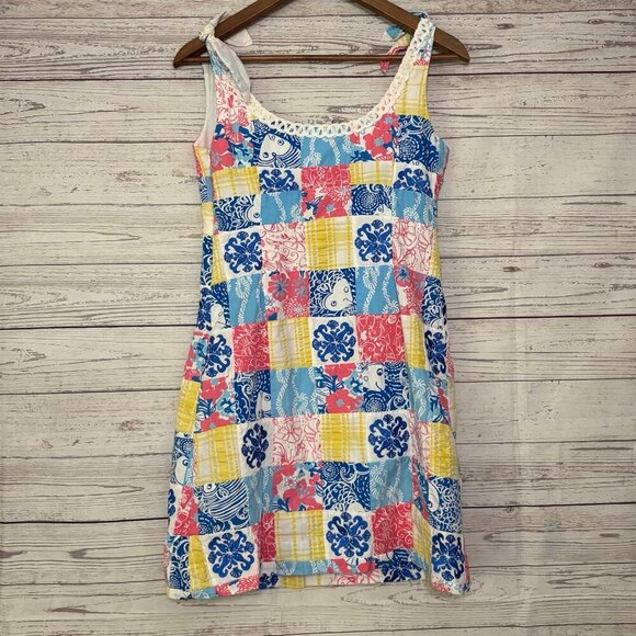 Lily Pulitzer Quilted Dress‎ Neck Rope Detailing S4 - Picture 5 of 7